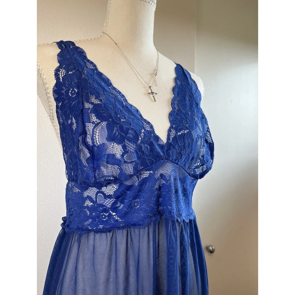 Women’s Babydoll Gown Floral V-Neck Adjustable | XL
